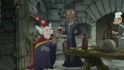 All that malarkey with the magic elf blood
actually paid off. - Disenchantment