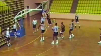 All NBA players going back and forth
at each other. - The Last Dance