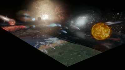 All of cosmic evolution,
nearly 14 billion years, - Cosmos: Possible Worlds