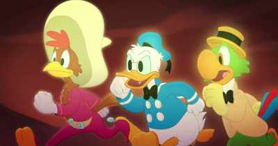 -(all panting)
-(whirring) - Legend of the Three Caballeros