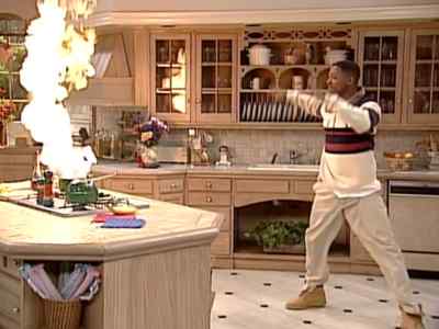 All right, all right. Stay down!
Down! Down! - The Fresh Prince of Bel-Air