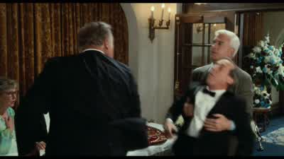 All right anyone else here seeing his wifeThat's all right Frank Let's get in the hall - The Naked Gun: From the Files of Police Squad!