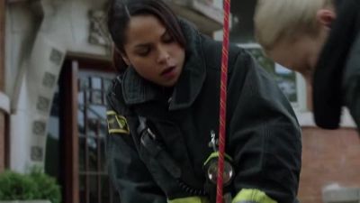 All right. He's breathing.
Shallow respirations. - Chicago Fire