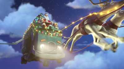 All right,
let's find a good spot to land. - A Trash Truck Christmas