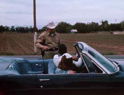 All right, mister.
I see you have a tail light problem. - Manos: The Hands of Fate