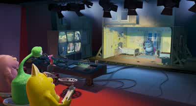 All right Mr Bile is itUh my friends call me PhlegmUh huhMr Bile can you tell me what you did wrongI fell downNo no before thatCan anyone tell me Mr Bile's big mistakeAnyonecoughsgroansLet's take a look at the tapeHere we goUh right puh puh puh puhAh - Monsters, Inc