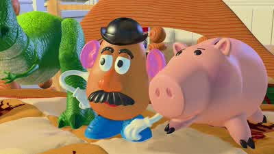 All right that's enoughLook we're all very impressed with Andy's new toyToy T O Y TOYExcuse me l I think the word you're searching for is Space RangerThe word I'm searching for I can't say because there's preschool toys present - Toy Story