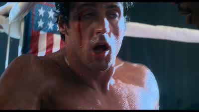 What's happening out thereHe's winningI see three of him out thereHit the one in the middleRight Hit the one in the middle - Rocky IV