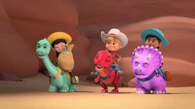 [all roaring] - Dino Ranch