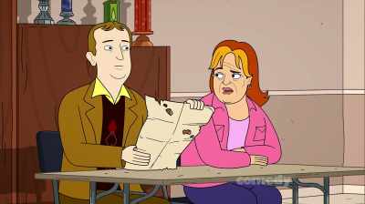All it says is, "May ye find God." - Corner Gas Animated