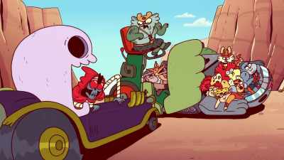 -[all screaming]
-Watch where you're going,
Thunder... [screams] - ThunderCats Roar