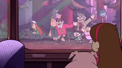    ( all shouting farewells ) - Gravity Falls