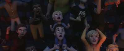 -[all shouting]
-Ha, ha! See you later, sucker! - Rumble