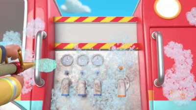 [all singing]
♪ Take the hose and spray, spray, spray ♪ - CoComelon Lane