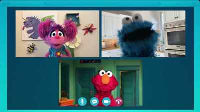 All: ♪ Surf, surf, surf, surf,
surfing on Sesame ♪ - Sesame Street: Elmo's Playdate