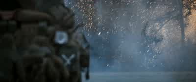 All tanks, start squirting that tree line. - Fury