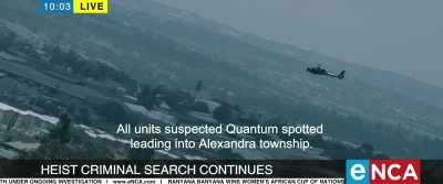 All units suspected Quantum spotted
leading into Alexandra township. - Gereza