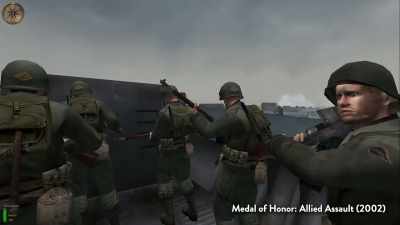 Allied Assault had an opening
D-Day mission which was unreal. - FPS: First Person Shooter