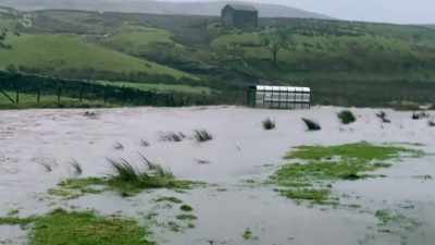 Alone on the bank,
Amanda is powerless to stop it - Our Yorkshire Farm