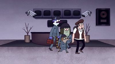 Alright boys, the trouble's down in the basement. - Regular Show