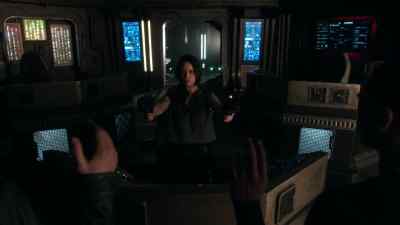 Alright, we're
approaching the airlock. - Dark Matter