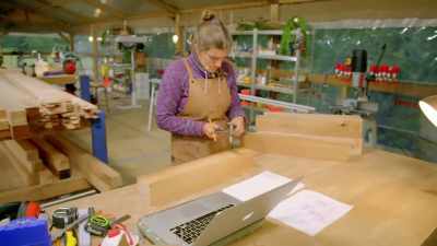 Also, out to impress with geometry,
is Charlie... - Handmade: Britain's Best Woodworker