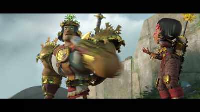 Also, uh, tell Picchu which way to go. - Maya and the Three