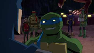 Although, I'm sure he'll have some
harsh words about us being gone - Batman vs Teenage Mutant Ninja Turtles