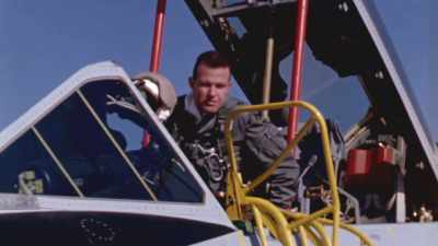 Although the astronauts,
all test pilots, feel that space flight - The Real Right Stuff