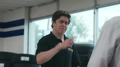 - Am I gonna sit and work like an asshole?
- No, you could sweep up. - Tires
