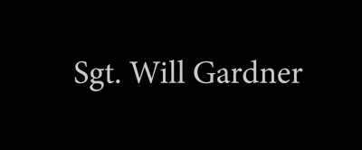 [ambient beach noise] - SGT  Will Gardner