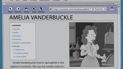 "Amelia Vanderbuckle lived in Springfield - The Simpsons