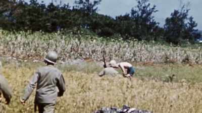 Americans can see the coast, - The Pacific War in Color