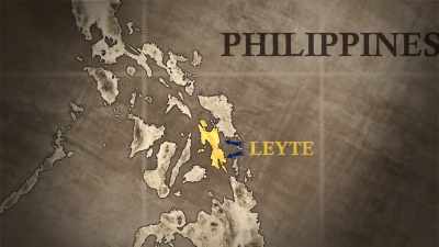 Americans land first on
Leyte, hoping to win it - The Pacific War in Color