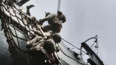Americans on Omaha Beach 
have a different reception. - Greatest Events of World War II in Colour