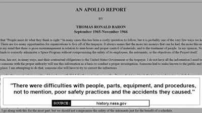 "Among the most serious problems", - American Moon
