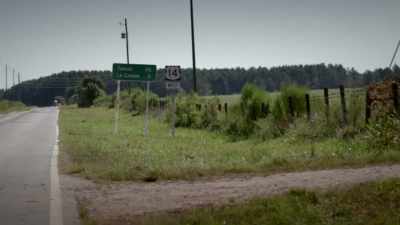 AMY:
It says "Tomah, La Crosse." - The Passage