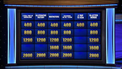 Amy.
- What is Times New Roman? - Jeopardy! Masters