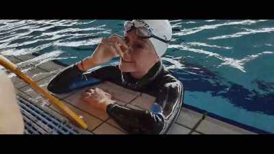 An amazing
224-meter performance. - The Deepest Breath