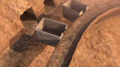 An aqueduct feeds the cisterns
with floodwater - Dead Sea Scrolls: The Doomsday Prophecy