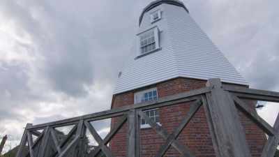 An early nineteenth
century windmill, - Extraordinary Escapes with Sandi Toksvig