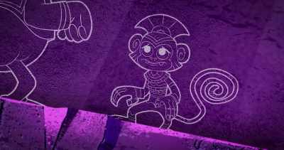 An evil warlock stole my magic chalk - Legend of the Three Caballeros