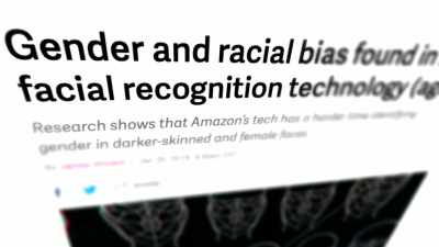 {\an1}Amazon has been under fire
for the use of - Coded Bias