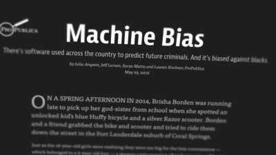 {\an1}- ProPublica published
an investigation - Coded Bias