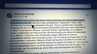{\an1}So I opened up through
a social media post. - Mysteries of Mental Illness