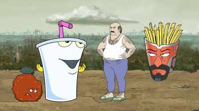 {\an5}Yeah, man, we're gonna
fast forward and reverse - Aqua Teen Forever: Plantasm
