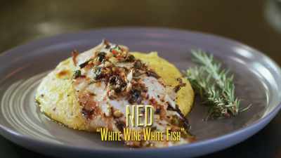 {\an8}A beautiful seared Branzino. - No Recipe Road Trip With the Try Guys