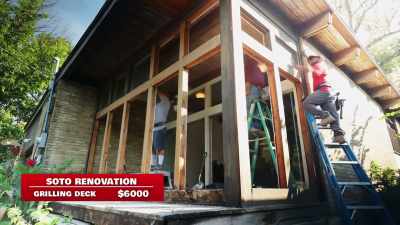 {\an8}A deck like that runs
about six grand. - Renovation Impossible