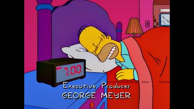 {\an8}(alarm clock buzzing) - The Simpsons