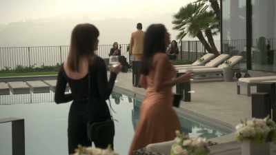 {\an8}[Alexia laughing] Yeah,
we're gonna need somebody else. - Buying Beverly Hills